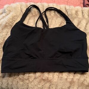 Lululemon Athletica Black longline Energy Sports Bra
